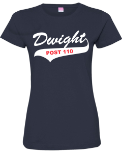 Women's Fine Jersey Tee with Dwight Post 110 Logo