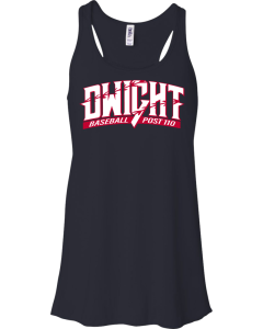 Women's Flowy Racerback Tank with Dwight Legion Laces Logo