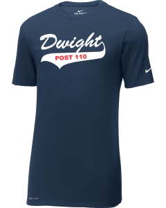 Dri-FIT Cotton/Poly Tee with Dwight Post 110 Logo