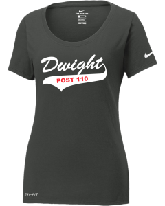 Women's Dri-FIT Cotton/Poly Scoop Neck Tee with Dwight Post 110 Logo