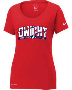 Women's Dri-FIT Cotton/Poly Scoop Neck Tee with Dwight Legion Laces Logo