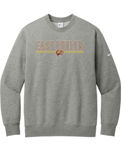 Club Fleece Sleeve Swoosh Crew with East Butler 2024 Logo