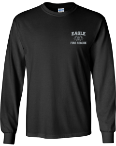 Ultra Cotton® Long Sleeve T-Shirt with Eagle Fire Flag Logo