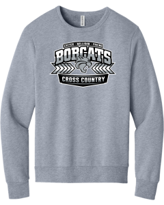BELLA+CANVAS Unisex Sponge Fleece Classic Crewneck Sweatshirt with 2026 Cross Country Logo