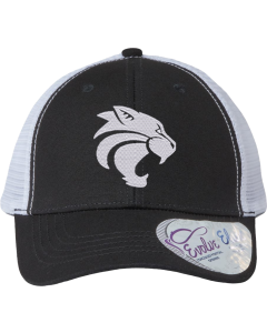 Women's Modern Trucker Cap with Embroidered Hat Bobcat Logo