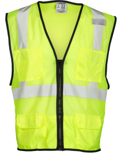 Unisex Economy Mesh 6-Pocket Vest with Midwest Machinery Safety Logo