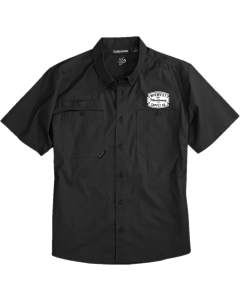 Men's Craftsman Woven Short Sleeve Shirt with Embroidered MIdwest Machinery Logo