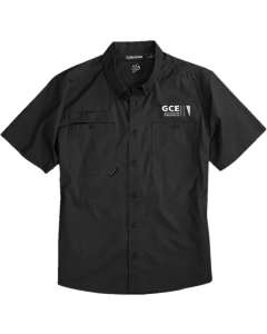 Men's Craftsman Woven Short Sleeve Shirt with Embroidered GCE Logo