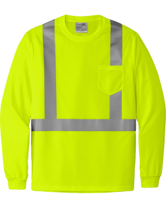 ANSI 107 Class 2 Mesh Long Sleeve Tee with GCE Safety Logo