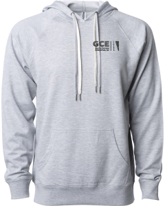 Unisex Icon Lightweight Loopback Terry Hooded Sweatshirt with Embroidered GCE Logo