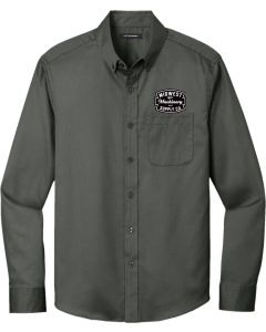 Long Sleeve SuperPro React Twill Shirt with Embroidered MIdwest Machinery Logo