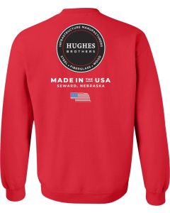 Heavy Blend™ Crewneck Sweatshirt with Hughes Brothers Logo with Flag