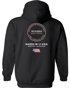 Heavy Blend™ Hooded Sweatshirt with Hughes Brothers Logo with Flag