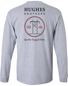 Ultra Cotton® Long Sleeve T-Shirt with Hughes Brothers Logo