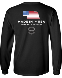 Ultra Cotton® Long Sleeve T-Shirt with Made in the USA Flag logo