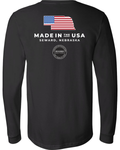Jersey Long Sleeve Tee with Made in the USA Flag logo