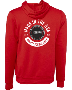 Unisex Sponge Fleece Hoodie with Made in the USA Quality Forged Logo