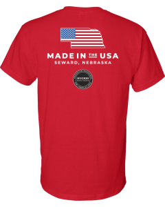 DryBlend® T-Shirt with Made in the USA Flag logo