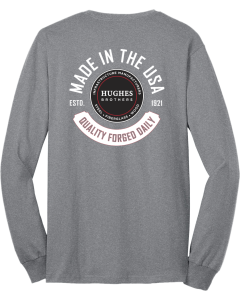 Tall Long Sleeve Core Blend Tee with Made in the USA Quality Forged Logo