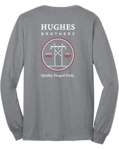 Tall Long Sleeve Core Blend Tee with Hughes Brothers Logo
