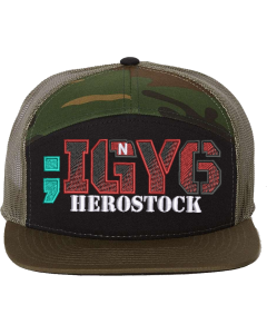 Seven-Panel Trucker Cap with iGY6 Camo Design