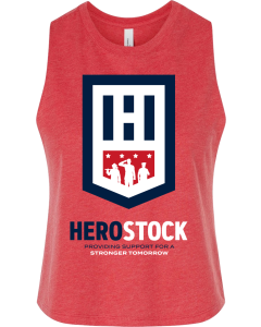 Women's Racerback Crop Tank with Herostock Full Front Print