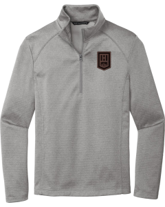 Diamond Heather Fleece 1/4-Zip Pullover with Leather Herostock Patch