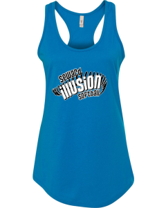 Women's Ideal Racerback Tank with Illusion Softball Logo