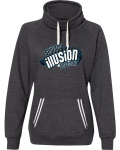 Women’s Relay Cowl Neck Sweatshirt with Illusion Softball Logo