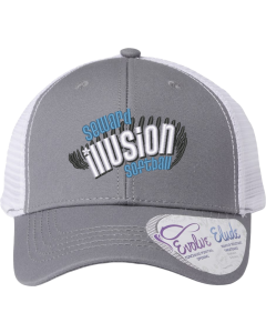 Women's Modern Trucker Cap with Embroidered Illusion Softball Logo