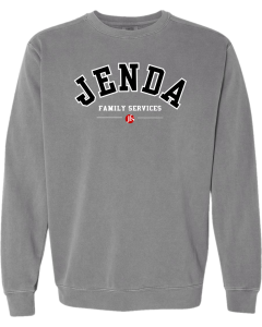 Unisex Garment-Dyed Crewneck Sweatshirt with Jenda Arched Logo