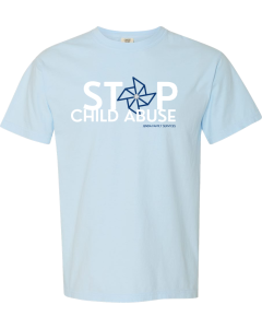 Unisex Garment-Dyed Heavyweight T-Shirt with Child Abuse Prevention Logo