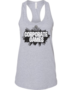 Women's Jersey Racerback Tank with Corporate Games Logo