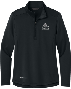 Women's Smooth Mid Layer Fleece 1/2-Zip with Embroidered Lincoln Federal Logo