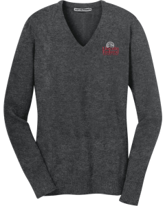 Ladies V-Neck Sweater with Embroidered Lincoln Federal Logo