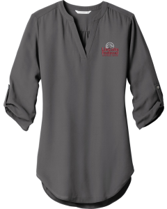 Ladies 3/4-Sleeve Tunic Blouse with Embroidered Lincoln Federal Logo
