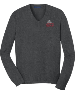 V-Neck Sweater with Embroidered Lincoln Federal Logo