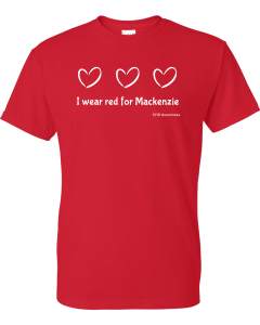 Unisex DryBlend® T-Shirt with I wear red for Mackenzie logo