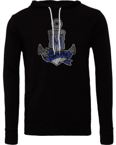 Unisex Sponge Fleece Hoodie with Vintage Anchor Logo