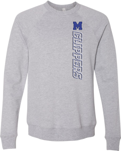 Sponge Fleece Raglan Crewneck Sweatshirt with Clippers Vertical Logo