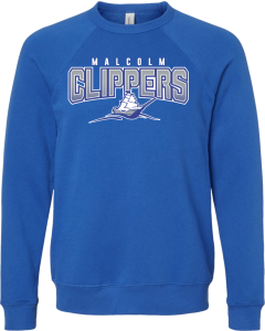 Sponge Fleece Raglan Crewneck Sweatshirt with Arched Ship Logo