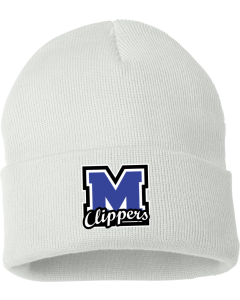 Solid 12" Cuffed Beanie with Malcolm Embroidered Logo