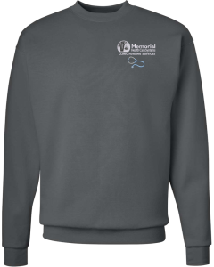 Unisex EcoSmart® Crewneck Sweatshirt with Embrodiered Clinic Nursing Services Logo