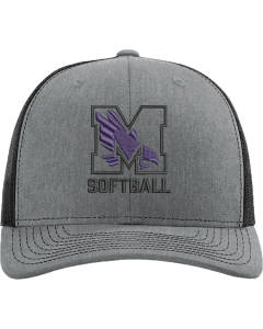 Snapback Trucker Cap with Softball Hat Logo