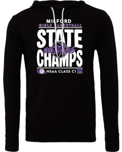 Unisex Sponge Fleece Hoodie Sweatshirt with 2026 State Champ Basketball Design