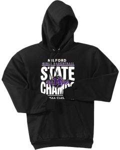 Port & Co Tall Essential Fleece Pullover Hooded Sweatshirt with 2026 State Champ Basketball Design