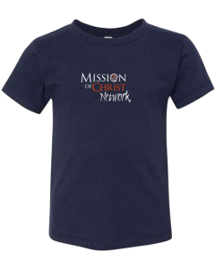Toddler Jersey Tee with 2025 Mission of Christ Network Logo