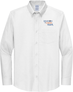 Wrinkle-Free Stretch Nailhead Shirt with 2025 Mission of Christ Network Embroidered Logo