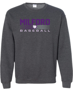 Unisex Heavy Blend™ Crewneck Sweatshirt with 2026 Milford Rec Baseball Logos