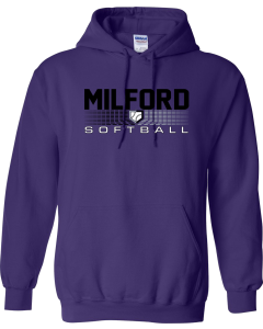 Unisex Heavy Blend™ Hooded Sweatshirt with 2026 Milford Rec Softball Logos